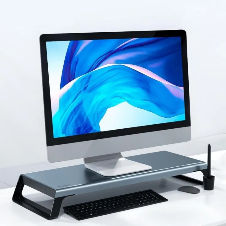 8 New Aluminum Monitor Stand Riser Wood Computer Universal Desktop