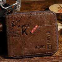 ZZOOI Genuine Leather Wallet Men Clip Cowhide Wallet Men Coin Wallet Small Clutches Mens Purse Coin Pouch Short Men Wallet