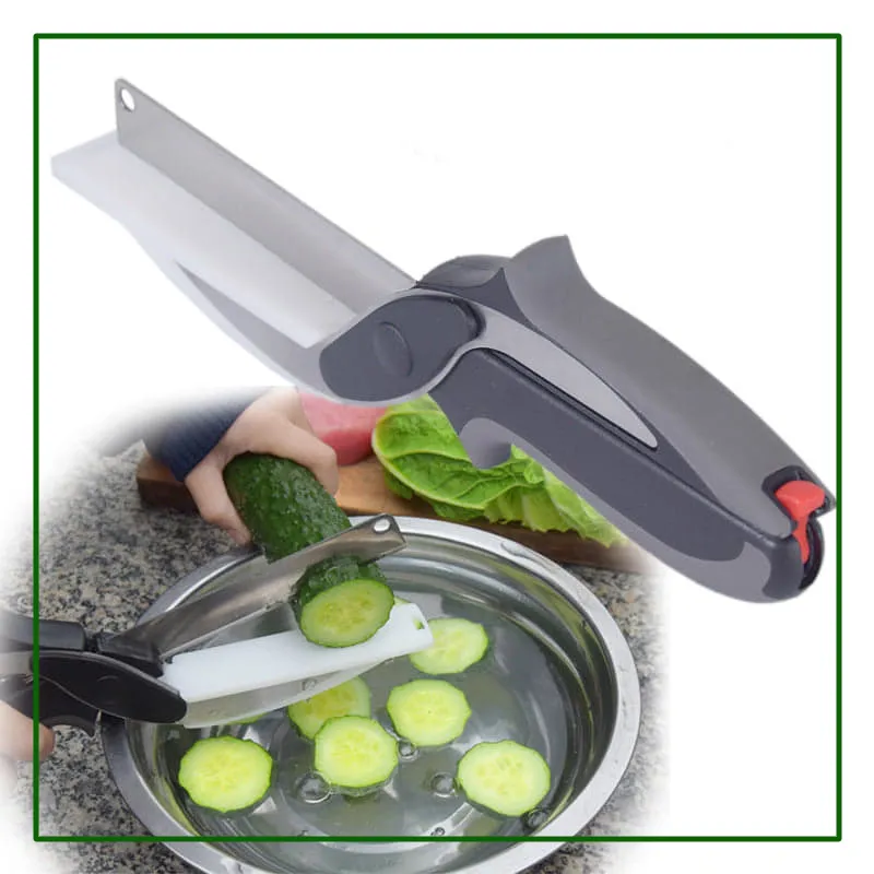 Kitchen Food Cutter Chopper Clever Kitchen Knife with Cutting Board — Grill  Parts America