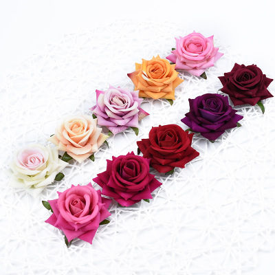 50 pcs Flannel roses Decorative flowers wreaths Home decoration accessories Diy Headwear Photo props Autumn decoration Wedding