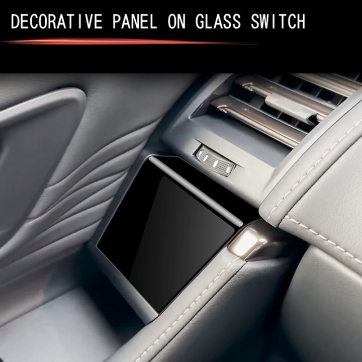 decoration-door-armrest-stickers-decorative-part-on-glass-switch-for-toyota-alphard-40-series-2023-carbon-fiber