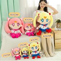 【YF】 25-40Cm  Kawaii Sailor Moon Plush Toys Tsukino Usagi Cute Girly Heart Stuffed Anime Dolls Gifts Home Bedroom Decoration