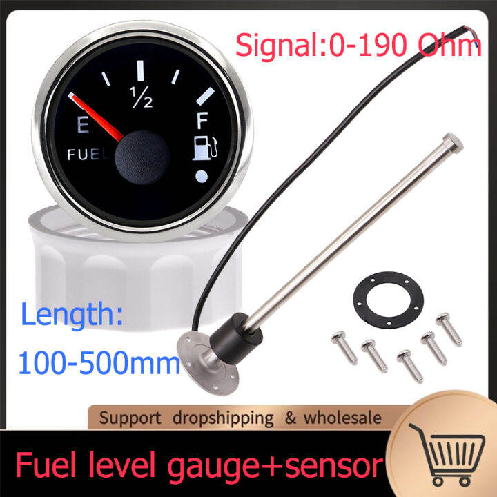 52MM Gauge Fuel Level Gauge 0190 Ohm Oil Tank Level Indicator Meter