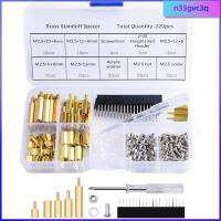 N33GVC3Q แผงวงจรมาเธอร์บอร์ด PCB ตัวหนีบทองเหลือง M2.5ชุดการเลือกใช้สกรูคอลัมน์หกเหลี่ยมอะคริลิคเครื่องซักผ้าสแตนด์ออฟสเปเซอร์สำหรับโครงการอิเล็กทรอนิกส์แบบทำมือ