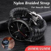 20mm 22mm Nylon Braided Strap For Amazfit GTS 2e/GTS2 Mini/GTR 42mm 47mm/GTR2/2e Metal Buckle Watch Band for Amazfit Bip