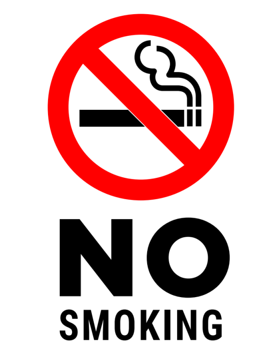 Laminated | Sticker No Smoking Signage | No Smoking or Vaping | No ...