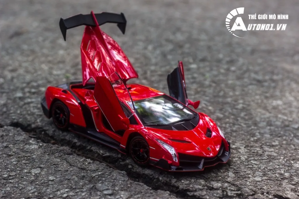 MÔ HÌNH LAMBORGHINI VENENO RED 1:24 DOUBLE HORSES 6792 