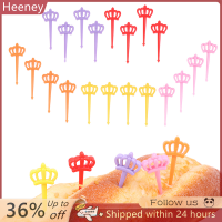 ? Heeney เด็ก20pcs เด็กน่ารักมงกุฎอาหารผลไม้หยิบส้อม Bento ตกแต่งกล่องอาหารกลางวัน