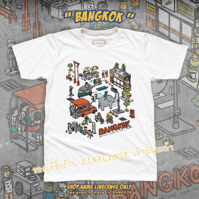 Bangkok T-shirt เสื้อยืดลายกรุงเทพมหานคร สีขาวออฟไวท์