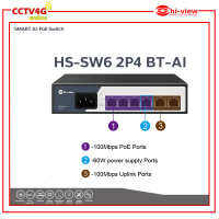 Hi-view POE SWITCH รุ่น HS-SW6 2P4 BT-AI  (6Port)