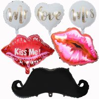 1pc Giant Lipstick Bridal Shower Foil Balloons Kiss Me Mouth Wedding Helium Ball Spa Party Decorations Valentine 39;s Day Balloons