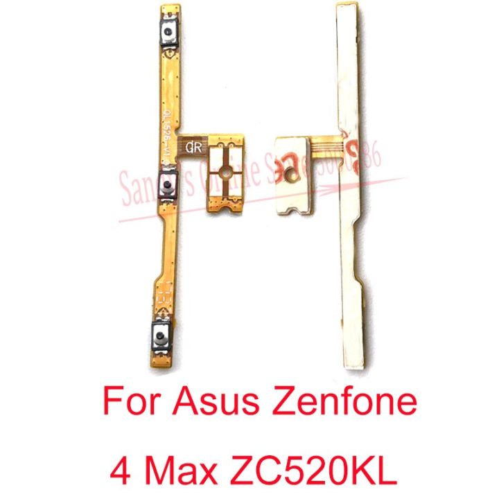 ปุ่มคีย์ด้านข้างปริมาณพลังงานใหม่สายเคเบิ้ลยืดหยุ่นสำหรับ Asus Zenfone 4ปริมาณ ZC520KL สูงสุดสวิทช์ไฟปริมาณสายเคเบิ้ลหลักปุ่มเปิดปิด