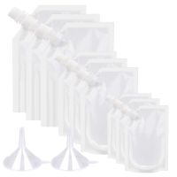 30Pcs 200Ml-1000Ml Transparent Stand Up Spout Beverage Bags Plastic Spout Pouches for Party Wedding Fruit Juice Beer