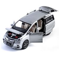 ของเล่นโมเดลหล่อโลหะแบบ1/32 Honda Odyssey อัลลอยเสียงจำลองรถของเล่นรถ MPV แบบดึงถอยหลัง