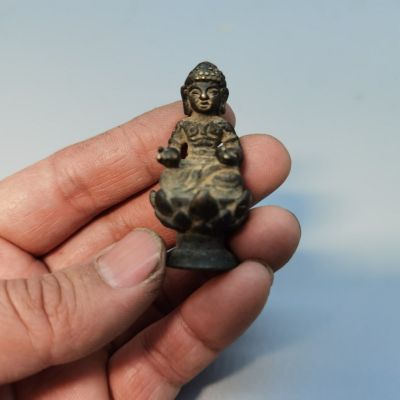รูปปั้นพระพุทธรูปสีบรอนซ์ขนาดเล็กของราชวงศ์เหลียวและจินในประเทศจีนโบราณ ~