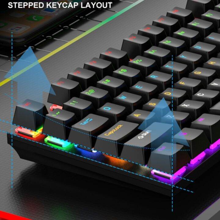 rgb-gaming-keyboard-และ-backlit-mouse-set-km600-usb-wired-gamer-mouse-and-keypad-combo-blue-switch-for-desktop-computer