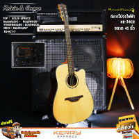 Kelvin &amp; George กีตาร์โปร่งไฟฟ้า Electric Acoustic Guitar รุ่น KE-34CE