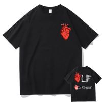 JHPKJLf La Tamille Heart Tshirt Le Monde Chico Album PNL The Family T-shirts Men Women Hip-Hop Oversized T Shirts Man Loose Tops 4XL 5XL 6XL