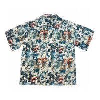 23SS สไตล์ใหม่ Martine Rose Shirt Men Women Full Printing Dog Print เสื้อฮาวาย