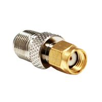 1PC F Female Jack to RP-SMA Male Plug Inner Hole RF Coax Adapter Convertor Straight Nickelplated NEW Wholesale