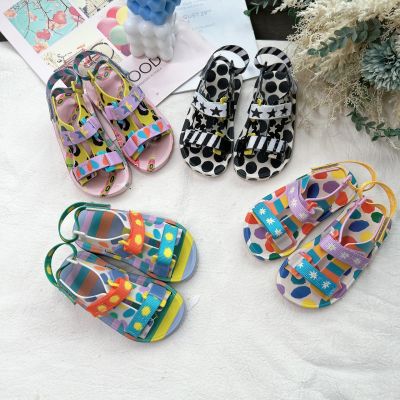【Ready Stock】NewMelissaˉPainted pattern boys and girls jelly sandals beach shoes