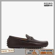 PEDRO - Giày lười nam mũi vuông hiện đại Leather Horsebit Moccasins PM1