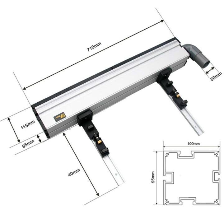 ระบบรั้วโปรไฟล์อลูมิเนียม700มม-สามารถเก็บฝุ่นเครื่องมือทำงานไม้เราเตอร์สำหรับงานไม้ม้านั่งทำงานไม้-diy