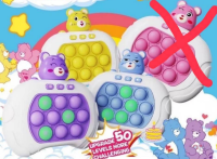 Pop it care bear แคร์แบร์ มีไฟ ป๊อปอิทไฟฟ้า ของเล่นบีบกด ของเล่นป๊อปอัพไฟฟ้า เกมตีตัวตุ่น เสริมพัฒนาการ บรรเทาความเครียด JP-65