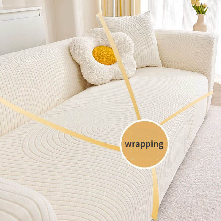 Allinclusive Sofa Cover Thick Elastic Corner Solid Couch Cover L