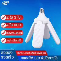 หลอดไฟใบพัด LED แสงขาวสว่างถนอมสายตา หลอดไฟแบบพับได้ ขั้วE27 หลายสเปคให้เลือก ประหยัดไม่กินไฟ