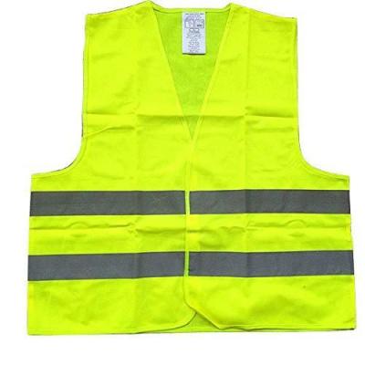 Fluorescent Green Reflective Vest Sleeveless Tops Traffic Running Safety Reflector with Reflective Stripe