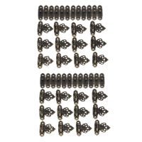 24X Antique Brass Decor Jewelry Trinket Wooden Box Hasp Clasps Latch Hook+Screws