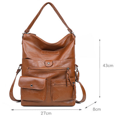 Luxury Bags Women PU Leather Bags for Women Casual Tote Bags Large Capacity Work Package A4 Vintage Handbags Multifunction Totes