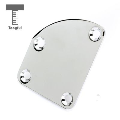 ‘【；】 Tooyful Electric Telecaster Guitar Neck Plate Bass Guitar Neck Strength Connecting Board Joint Plate - Including 4 Screws Chrome