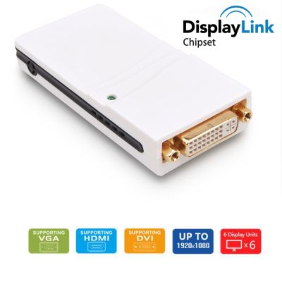 Displaylink ชิปเซ็ต USB3.0/USB2.0เพื่อ VGA DVI HDMI ตัวแปลงอะแดปเตอร์สำหรับกราฟิกแอปเปิลแม็กบุคโปรแอร์มินิ Windows Win7/8/Win10