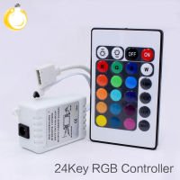 【Worth-Buy】 ตัวควบคุม Rgb แบบ24คีย์ Dc12v ควบคุมระยะไกลสำหรับ Ir Smd 3528 5050 Rgb ไฟแถบไฟ Led