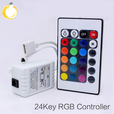 Yingke ไฟ Led ควบคุม Rgb 24ปุ่ม Dc12v Ir ควบคุมระยะไกลสำหรับ Smd 3528 5050 Rgb แถบไฟ Led