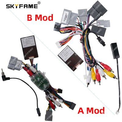 SKYFAME Car 16pin Wiring Harness Adapter Canbus Box Decoder Android Radio Power Cable For Land Rover Discovery 4