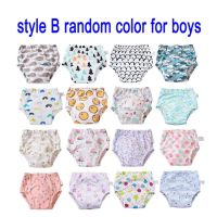 10 Pcs Cotton Reusable Washable Baby Training Pants Kids Underwear Cloth Diaper Nappies Infant Waterproof Potty Training Panties . กางเกง