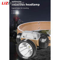 LIZHOUMIL ไฟหน้ารถมอเตอร์ไซค์แบบ Led แบตเตอรี่ในตัวแบบพกพาไฟฉายหัวไฟฉายเซ็นเซอร์แบบชาร์จไฟได้ Type-C