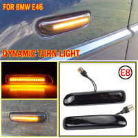 LED แบบไดนามิกด้านข้างไฟเลี้ยว Blinker น้ำไหล Blinker กระพริบสำหรับ BMW E46 320 Limo Coupe Compact Cabriolet