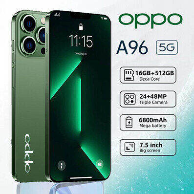 โทรศัพท์ ของแท้ Opp0 A96 5G 7.5นิ้ว โทรศัพท์มือถือ รองรับ2ซิม Smartphone  4G/5G โทรศัพท์สมา แรม16Gb รอม512Gb โทรศัพท์ถูกๆ มือถือ Mobile Phone  โทรศัพท์ถูกๆ มือถือราคาถูกๆ โทรศัพท์สำห รับเล่นเกม โทรสับราคาถูก มือถือ  โทรศัพท์สำห ส่งฟรี โทรศัพท์ราคถูก ...