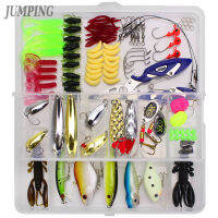 Hot Sale 101pcs Fishing Bait Set Including Spinner Vib Height Hook Single Hook Swivel Joints Pliers Guide For Freshwater Saltwater