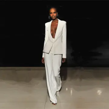 Buy White Rameo Rish Tuxedo with Shirt and Pant for Women Online  Tata  CLiQ Luxury