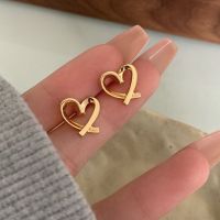 Fashion Gold Color Irregular Hollow Heart Clip Earrings For Women Girls Non Pierced Ear Cuff Earings Jewelry