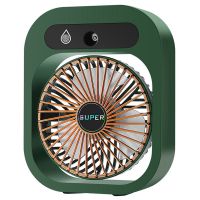 Conditioning Fan Desk Misting Fan Cooling USB Rechargeable Humidifier Portable Spray Fan with 3 Wind Speeds for Home