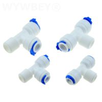 Reverse Osmosis Quick Pipe Fitting T Shape Tee 1/4 3/8 Hose Connect 1/4 3/8 BSP Male RO Water Plastic Coupling Connector Adapter