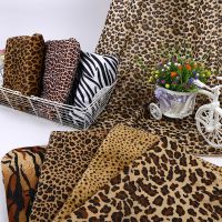 【CW】 Tiger Leopard Striped Pattern Print Short Fabric Garment Fabrics