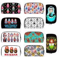 Dompet panjang kasual remaja dompet panjang kasual remaja tas uang koin tempat kartu kredit dompet boneka Rusia Dompet Gambar boneka Matryoshka