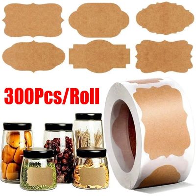 hot！【DT】❃♟  300Pcs/Roll Spice Paper Label Sticker Blank Tags Jar Bottle Stationery Stickers Organizer